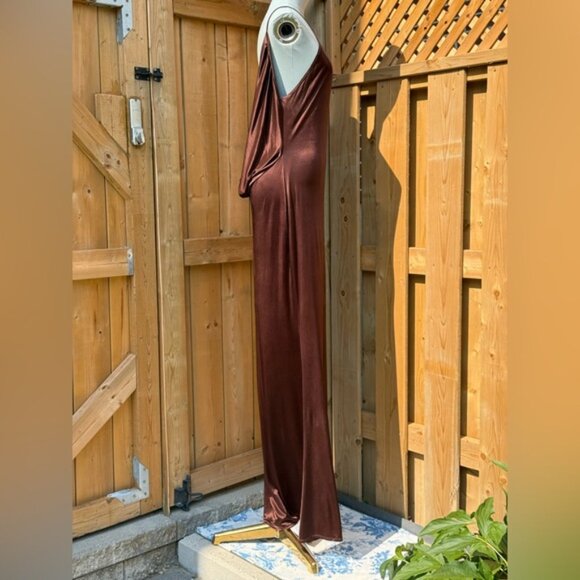 🆕 RAT & BOA 🧿 NWT Deia Slinky Little Brown Jersey Dress, Sz L US 8 - Picture 10 of 15